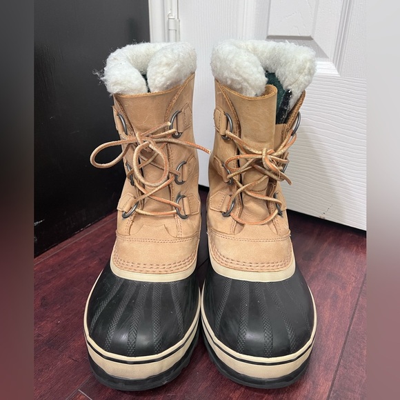 Sorel Buff Waterproof Winter Boots Sz 7 Womens Faux Fur Fleece/Wool Lining EUC. - Picture 2 of 13